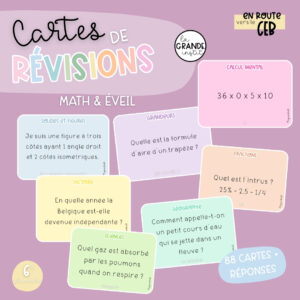 RÉVISIONS CEB - cartes questions math et éveil
