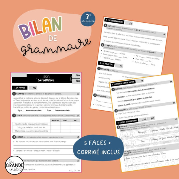 BILANS DE FIN D'ANNÉE - 3e primaire