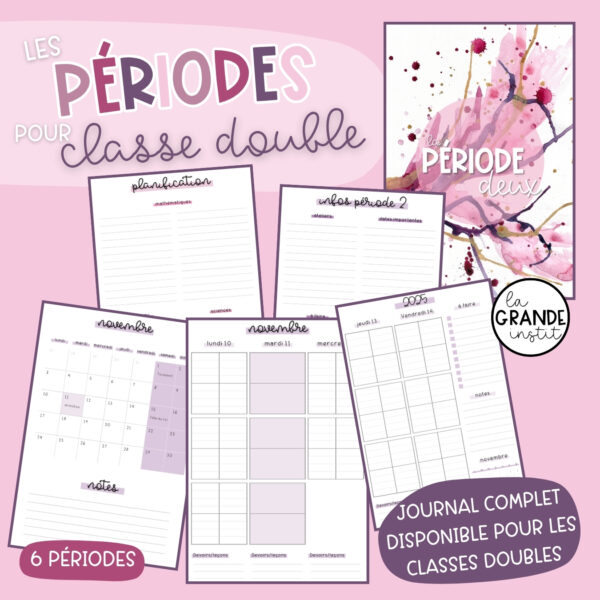 Journal de classe 2025/2026 - rose