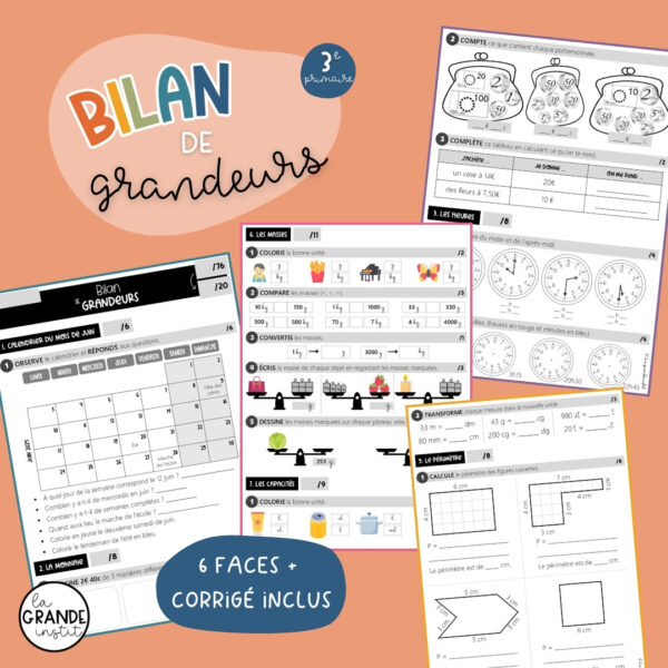 BILANS DE FIN D'ANNÉE - 3e primaire