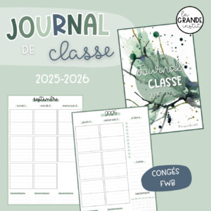 Journal de classe 2025/2026 - vert