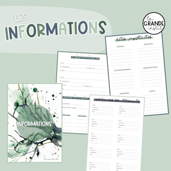 Journal de classe 2025/2026 - vert