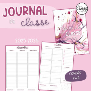 Journal de classe 2025/2026 - rose