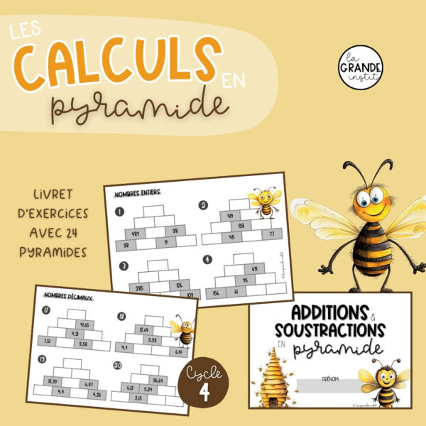 ADDITIONS et SOUSTRACTIONS en pyramide - livret