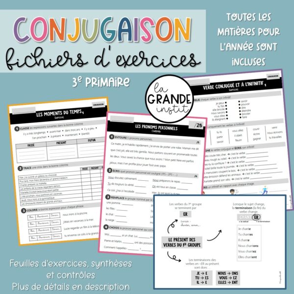 FICHIERS D'EXERCICES - 3e primaire - PACK !