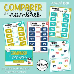 COMPARER DES NOMBRES jusqu'à 1000 - càt