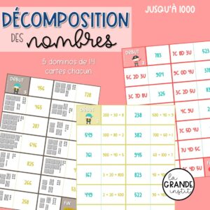 DÉCOMPOSITIONS DES NOMBRES jusqu'à 999 - dominos