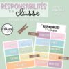 RESPONSABILITÉS de la classe - édition pastel