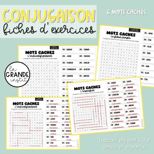 CONJUGAISON - Fiches d'exercices