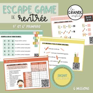 ESCAPE GAME de rentrée - 5e et 6e
