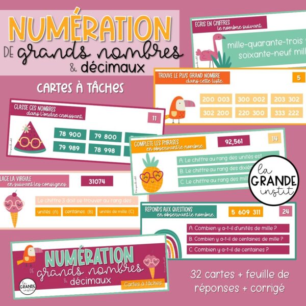 NUMÉRATION grands nombres et nombres décimaux - càt