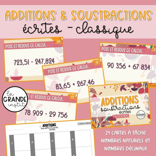 CALCULS ÉCRITS - càt QR code - PACK