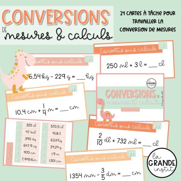 CONVERSIONS de mesures et calculs - càt