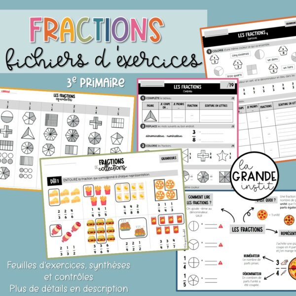 FICHIERS D'EXERCICES - 3e primaire - PACK !