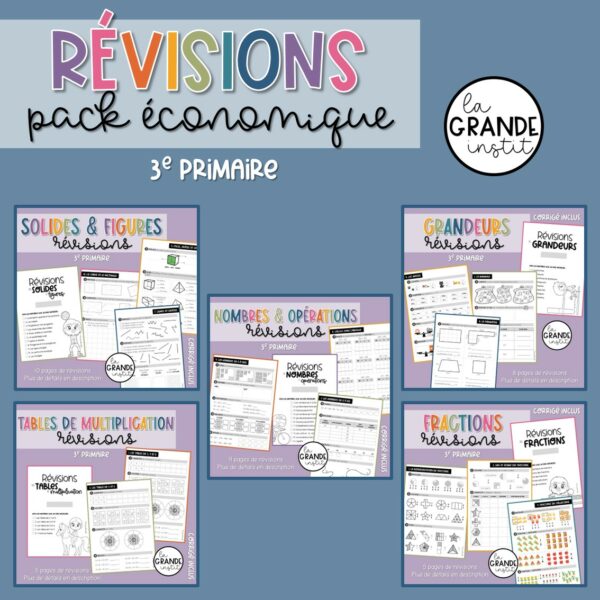 RÉVISIONS JUIN 3e primaire - PACK !