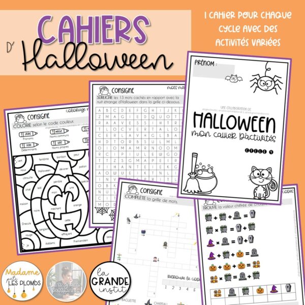 CAHIERS D'ACTIVITÉS d'HALLOWEEN - P1 à P6