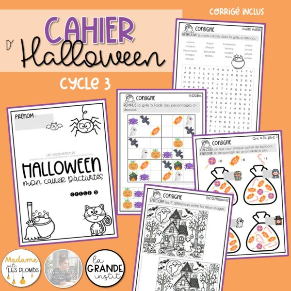 CAHIERS D'ACTIVITÉS d'HALLOWEEN - P1 à P6