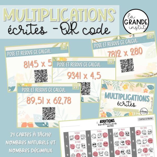 CALCULS ÉCRITS - càt QR code - PACK