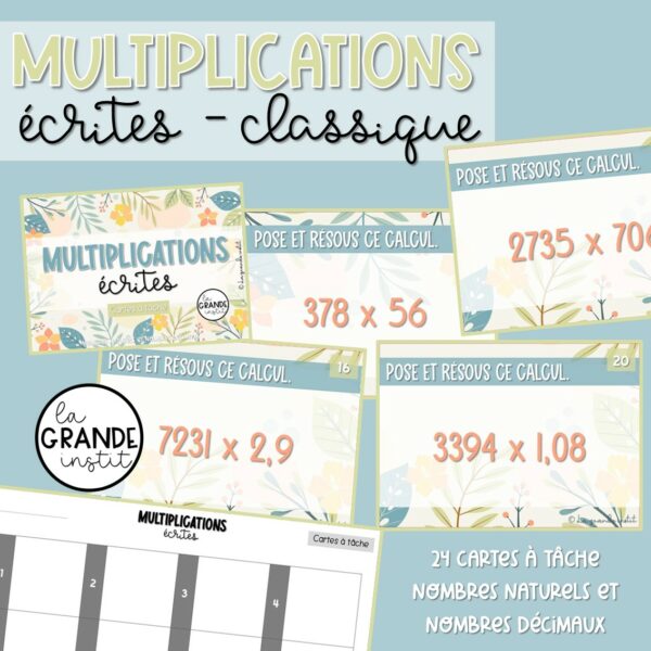 CALCULS ÉCRITS - càt QR code - PACK
