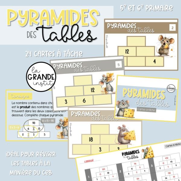 PYRAMIDES DES TABLES - càt