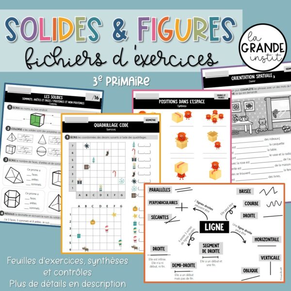 FICHIERS D'EXERCICES - 3e primaire - PACK !