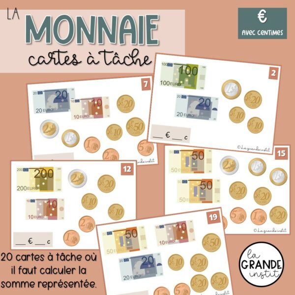 QUELLE EST CETTE SOMME ? (centimes) - càt