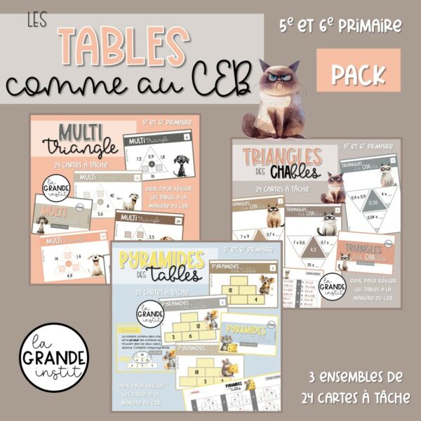 LES TABLES (ceb) - pack !