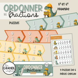 ORDONNER DES FRACTIONS - puzzles