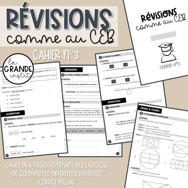 RÉVISIONS comme au CEB - Cahier n°3