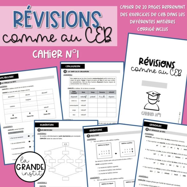 RÉVISIONS comme au CEB - Cahier n°1