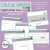 LE CALCUL MENTAL comme au CEB - càt géantes/fiches
