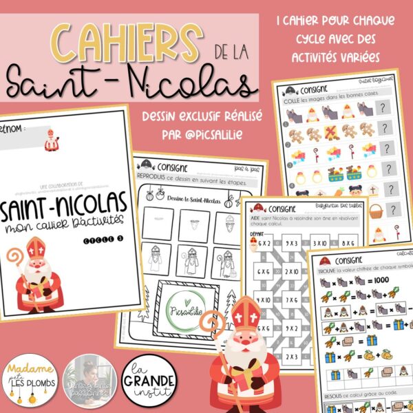 CAHIERS D'ACTIVITÉS de la SAINT-NICOLAS - P1 à P6
