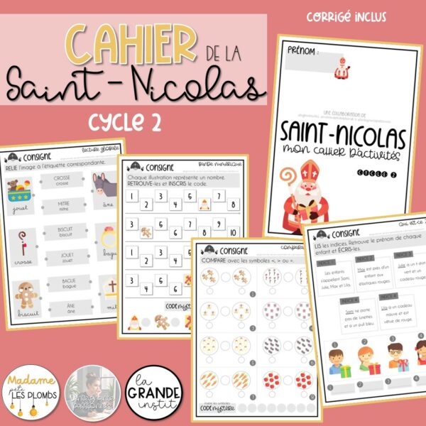 CAHIERS D'ACTIVITÉS de la SAINT-NICOLAS - P1 à P6