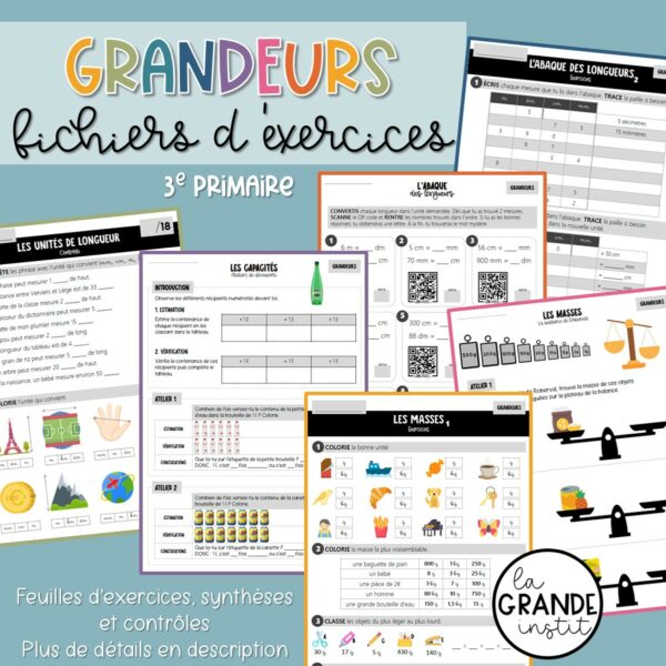 FICHIERS D'EXERCICES - 3e primaire - PACK !