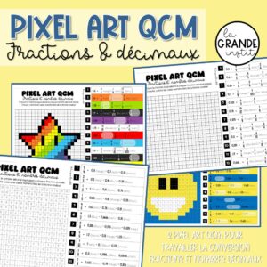 PIXEL ART QCM - Fractions et nombres décimaux
