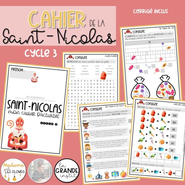 CAHIERS D'ACTIVITÉS de la SAINT-NICOLAS - P1 à P6