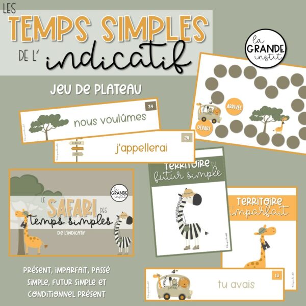 LE SAFARI DES TEMPS SIMPLES - Jeu de plateau