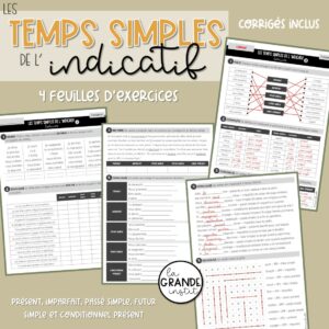 LES TEMPS SIMPLES de l'INDICATIF - exercices