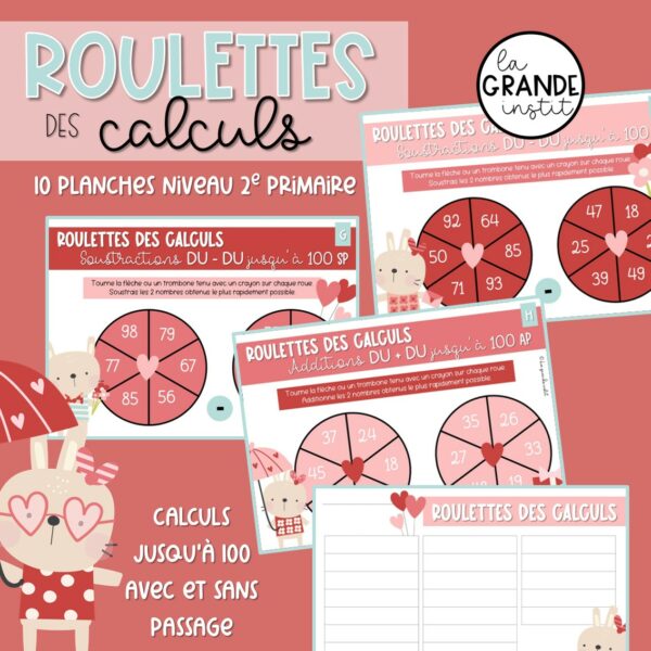 ROULETTES DES CALCULS - 1re et 2e primaire