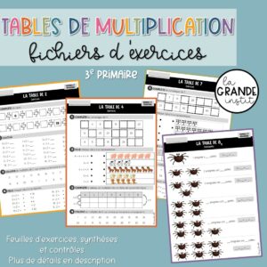 TABLES DE MULTIPLICATION - Cours 3e primaire