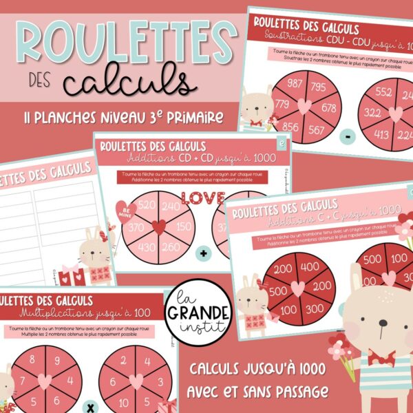 ROULETTES DES CALCULS - 3e et 4e primaire
