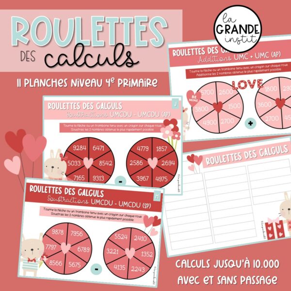 ROULETTES DES CALCULS - 3e et 4e primaire