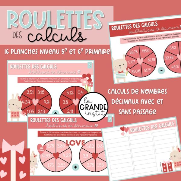 ROULETTES DES CALCULS - 5e et 6e primaire