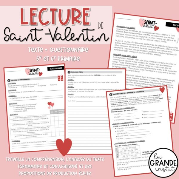 SAINT-VALENTIN - Lecture 5e/6e