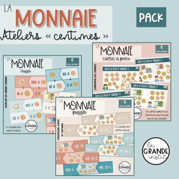 LA MONNAIE (centimes) - PACK