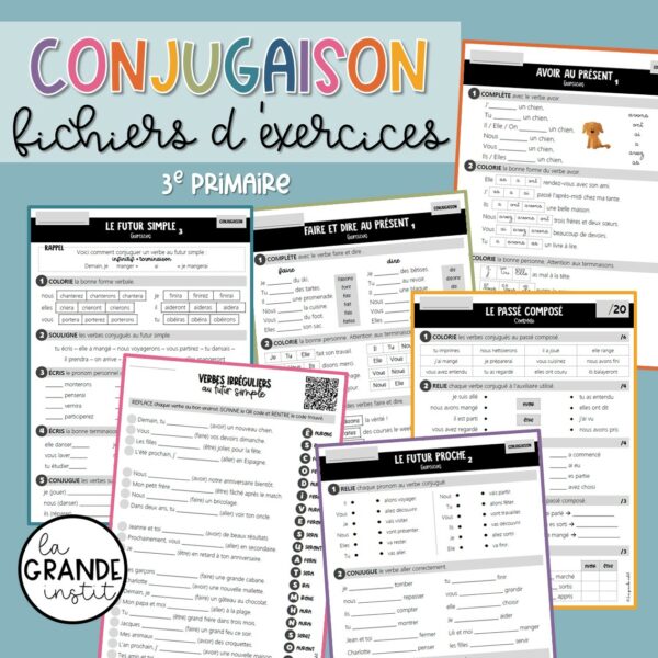 CONJUGAISON - Cours de 3e primaire