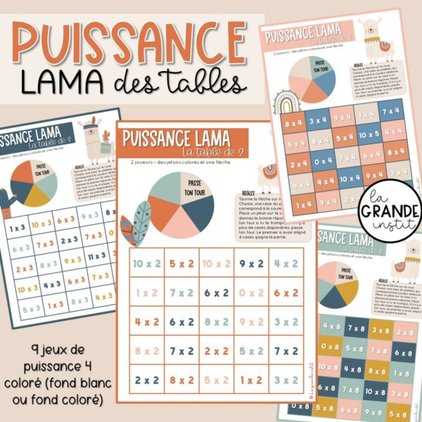 PUISSANCE LAMA des tables
