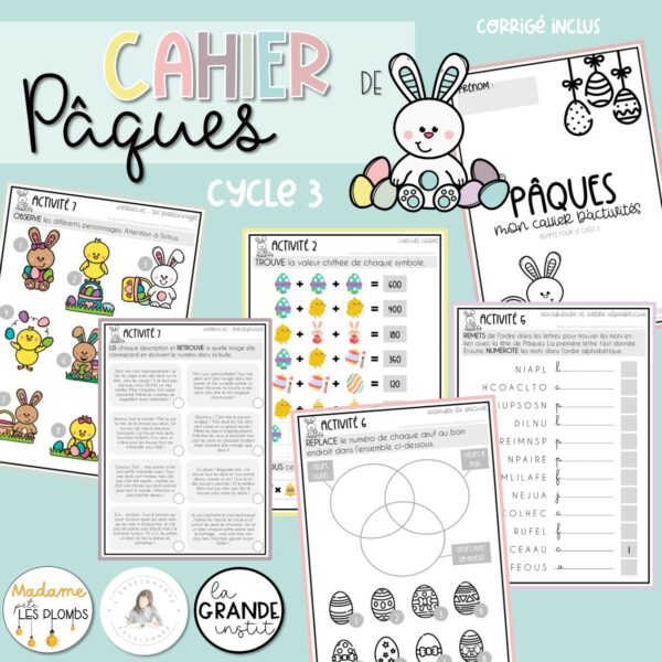 CAHIERS D'ACTIVITÉS - Pâques - P1 à P6