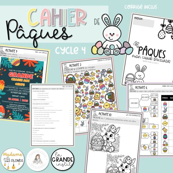 CAHIERS D'ACTIVITÉS - Pâques - P1 à P6
