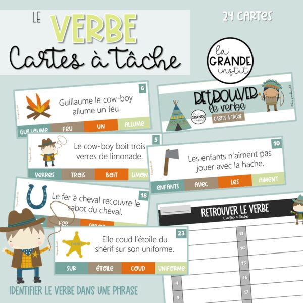 LE VERBE - PACK ! - Cow-boys et indiens